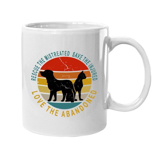 Rescue Save Love - Animal Rescue Vintage Design Gift Coffee Mug
