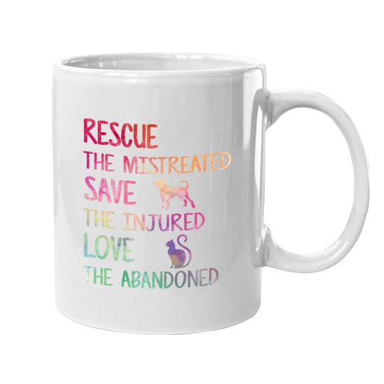 Rescue Save Love Pet Animal Shelter Volunteer Gifts Sleeve Coffee Mug