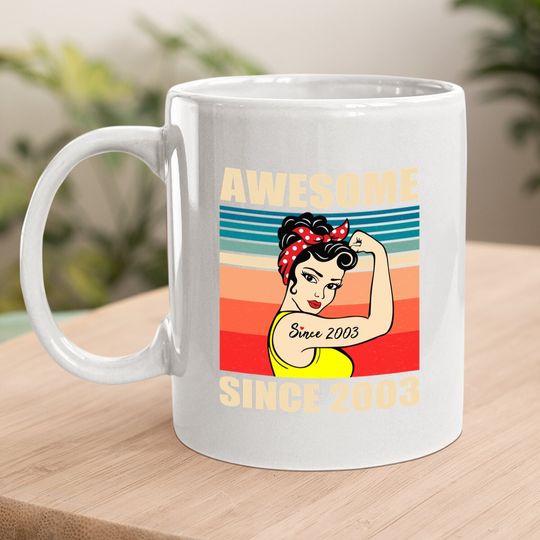 Gift For 18 Year Old Vintage 2003 Woman Coffee Mug