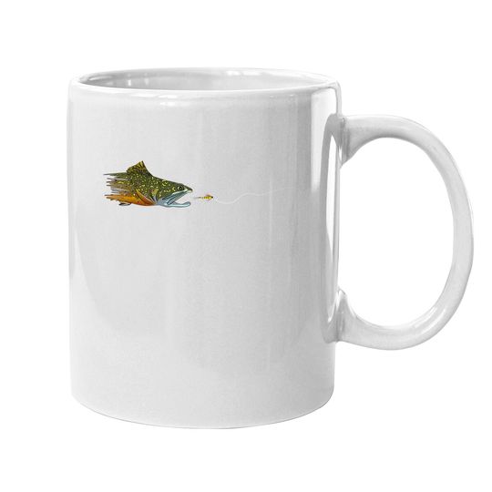 Fly Fishing Brook Trout Dry Fly Tying Fisherman Coffee Mug