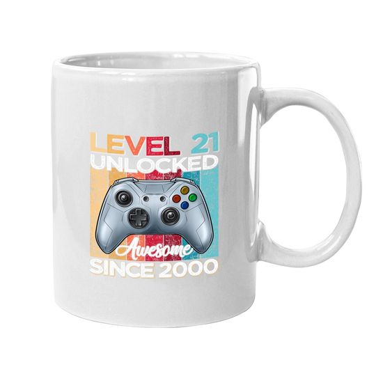 Level 21 Unlocked Awesome Since 2000 21st Birthday Coffee Mug