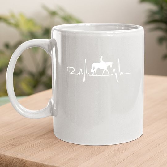 Horse Heartbeat Dressage Gift For And Girls Graphic Coffee Mug