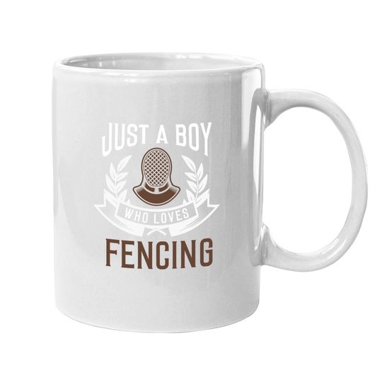 Fencing Coffee Mug Boy I Love Fencing Quote Fencer Coffee Mug