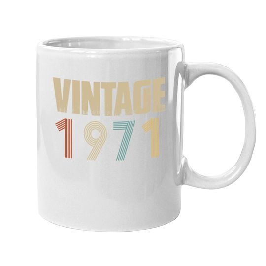 Retro Vintage 1971 Born In 1971 Birthday Celebration Coffee Mug