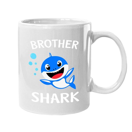 Brother Shark Gift - Cute Baby Shark Design Family Set Coffee Mug