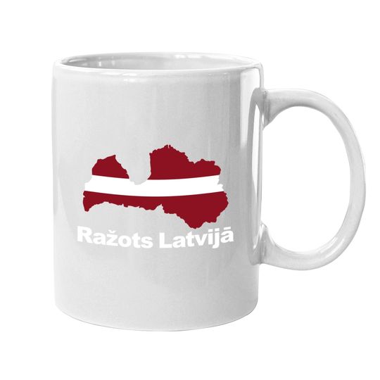 Made In Latvia Flag Proud Latvija Roots Coffee Mug