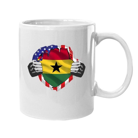 Ghana Roots Usa Flag Immigrant Coffee Mug
