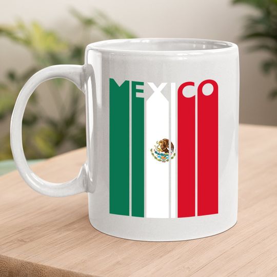 Mexico Coffee Mug Vintage Flag