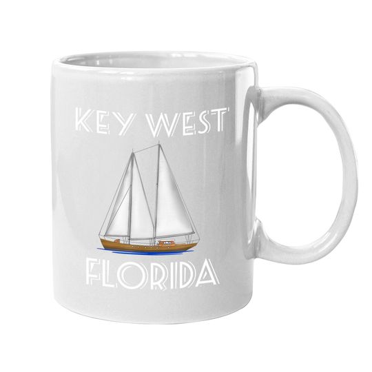 Key West Florida Fl Nautical Sailboat Sailing Coffee Mug