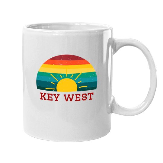 Key West Florida Retro Distressed Beach Coffee Mug