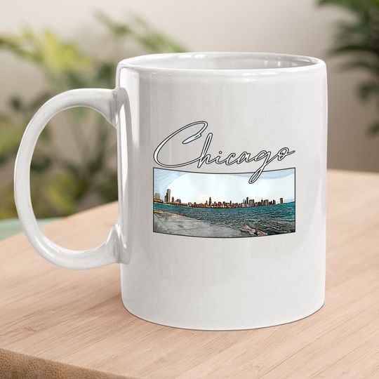 Downtown Chicago Clothing Skyline Coffee Mug Skyscraper Lakefront Coffee Mug