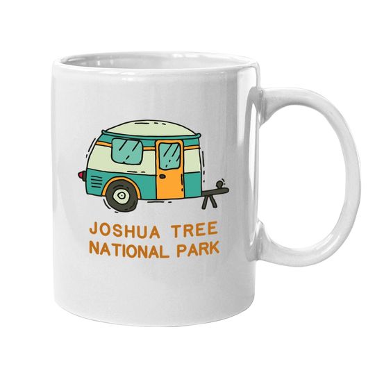 Joshua Tree National Park Desert Vintage Retro Camper Coffee Mug