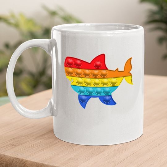 Shark Lover Pop It Fidget Birthday Christmas Coffee Mug