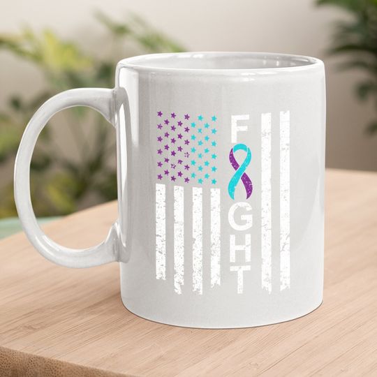 Suicide Prevention Awareness Coffee Mug American Flag Distress Coffee Mug
