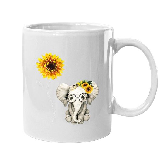 You Are My Sunshine Hippie Sunflower Elephant Coffee Mug