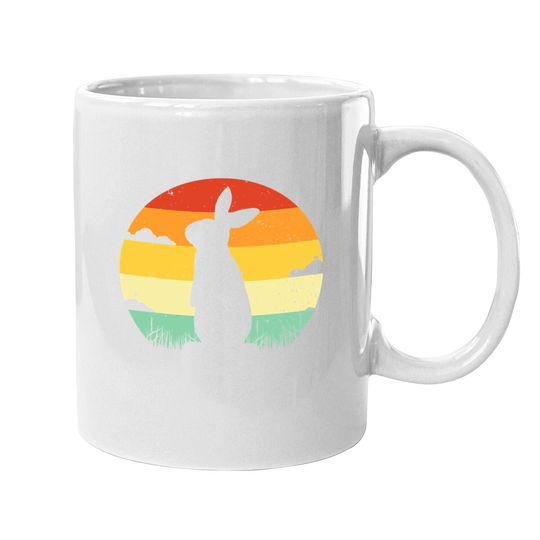 Rabbit Retro Vintage Gift 80s Style Bunny Lover Coffee Mug