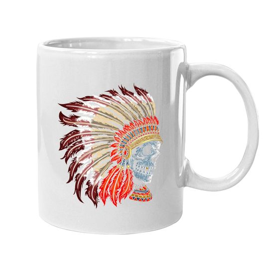 Native American Indian Mug Awesome Skull Indigenous American Coffee Mug
