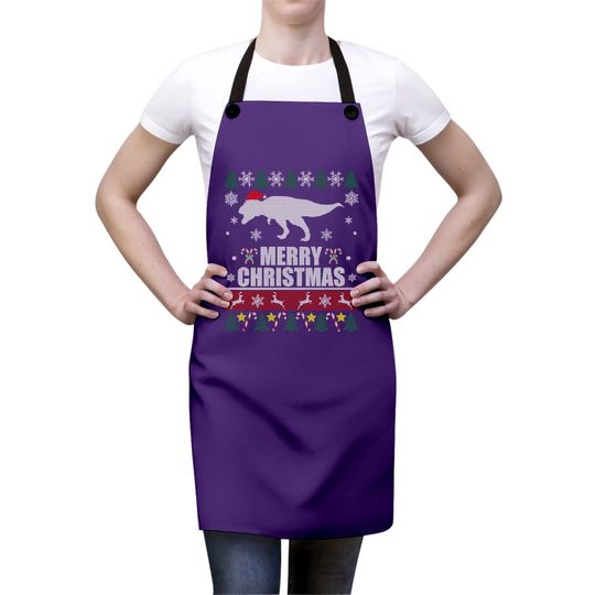 Ugly Christmas Dinosaur T-Rex Tyrannosaurus Rex Essential Aprons