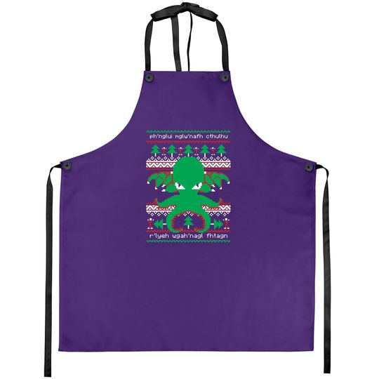 Cthulhu Christmas Ugly Aprons