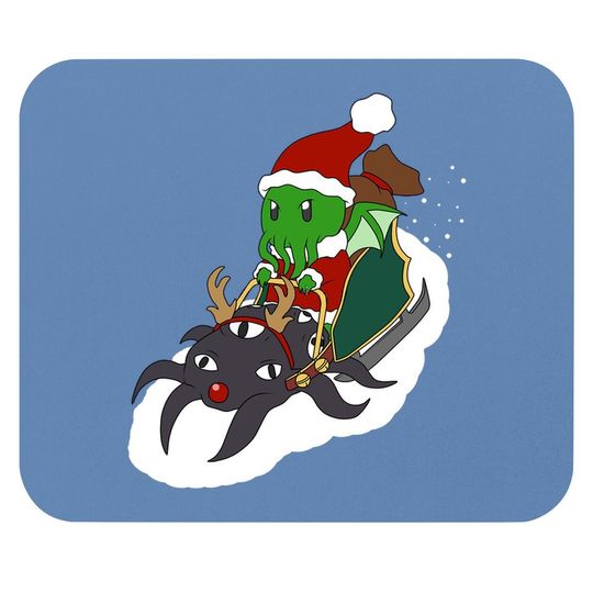 Joyeux Cthulhu Christmas Riding Mouse Pads