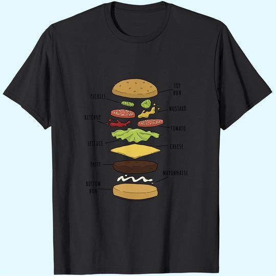 Burgers Anatomy Of A Hamburger T-Shirt