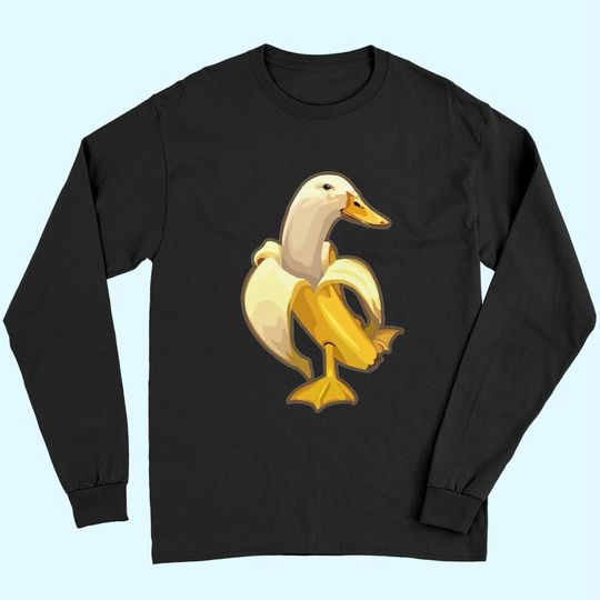Duck Memes Banana Long Sleeves