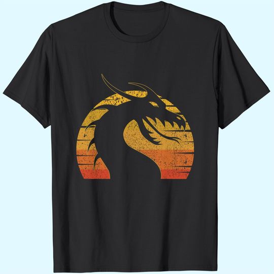 Retro Vintage Sunset Dragon T-Shirt