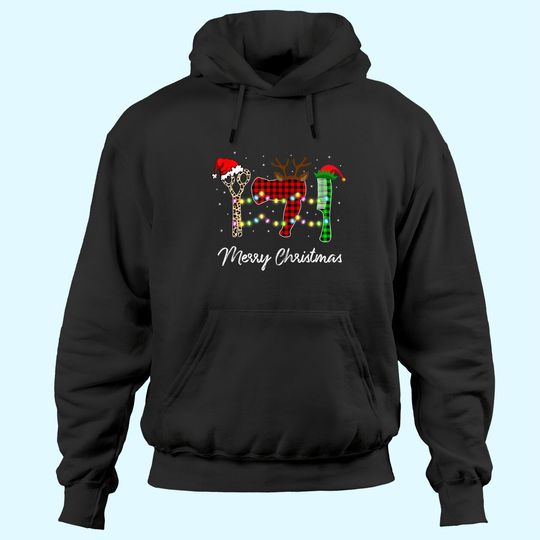 Merry Christmas Hairstylist Red Plaid Hoodies