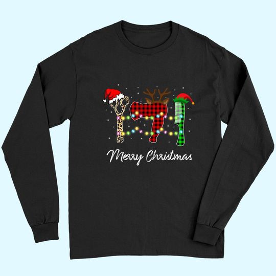 Merry Christmas Hairstylist Red Plaid Long Sleeves