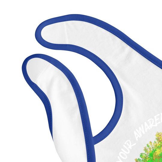 Autism Awareness Rainbow Tree Grow Your Awareness Hand Drawn Baby Bib
