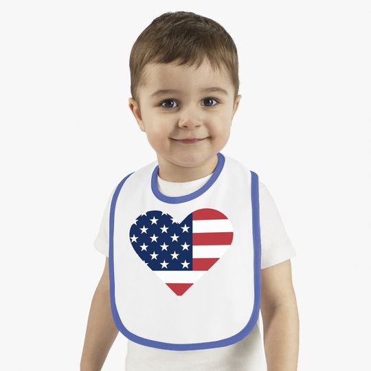 American Flag Baby Bib 4th Of July Patriotic Baby Bib Independence Day Stars Stripes Print Bib Tops