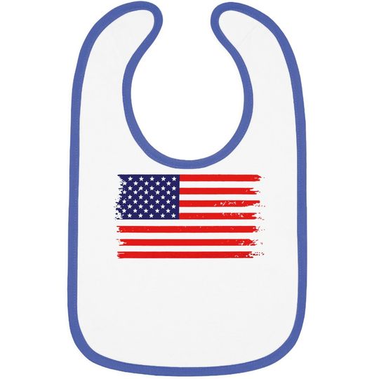American Flag Baby Bib Patriotic Baby Bib Usa Flag Stars Stripes Print Short Sleeve Baby Bib 4th Of July Bib Tops