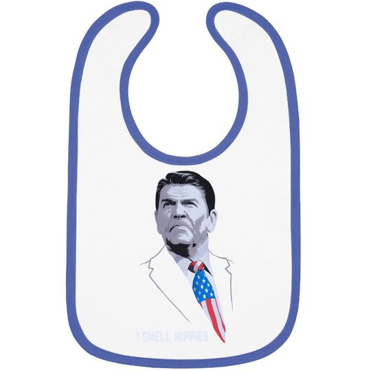 I Smell Hippies | Funny Ronald Reagan Conservative Merica Usa Baby Bib