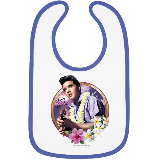 Elvis Presley Luau King  baby Bib