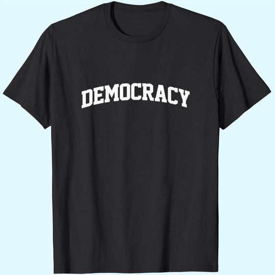 Mens Democracy Vintage Sports Arch Souvenir T Shirt