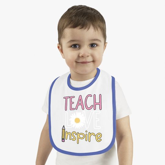 Summer Teacher Teach Love Inspire Baby Bib