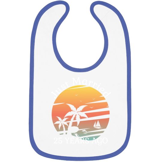 25th Wedding Anniversary Cruise Just Married 25 Years Baby Bib