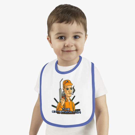 King Of The Hill Dale Gribble The Exterminator Dale Terminator Movie Mashup Baby Bib