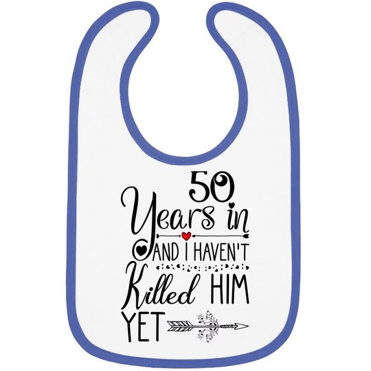 50th Wedding Anniversary Gift For Her 50 Years Of Marriage Premium Baby Bib