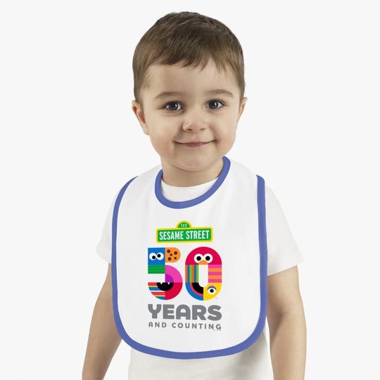 Sesame Street 50 Years Logo Baby Bib