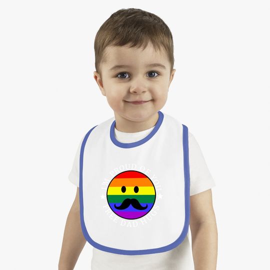 Free Dad Hugs Lgbt Gay Pride Baby Bib