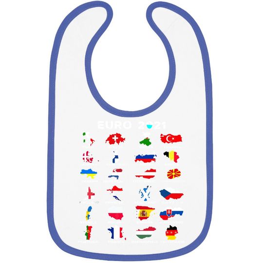 Euro 2021 Baby Bib All Countries Participating In Euro