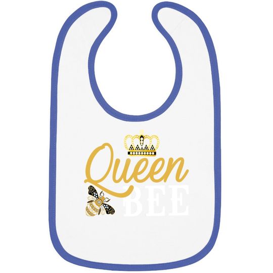 Queen Bee Crown Baby Bib Cute Gift For Woman Beekeeper Baby Bib