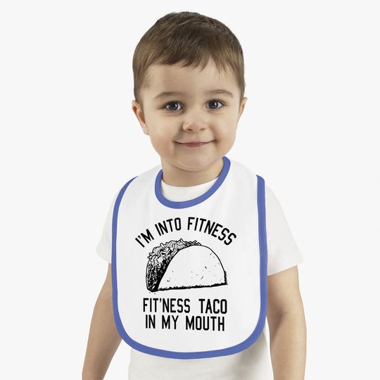 Fitness Taco Funny Gym Baby Bib Cool Humor Graphic Muscle Bib For Ladies
