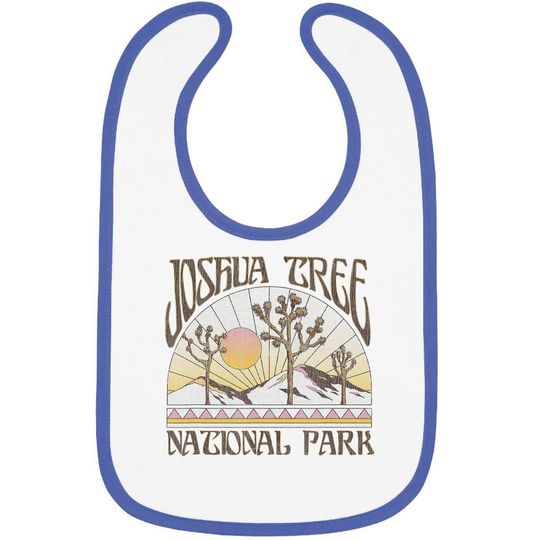 Vintage Joshua Tree National Park Retro Outdoor Camping Hike Baby Bib