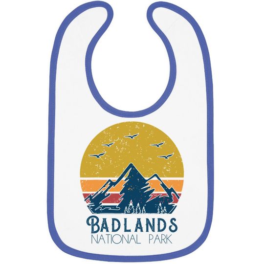 Retro Vintage Badlands National Park South Dakota Gift Baby Bib