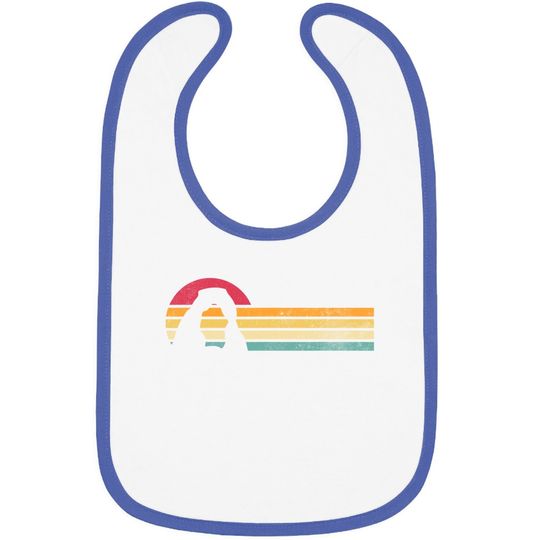 Retro Vintage Delicate Arch Silhouette Arches National Park Baby Bib