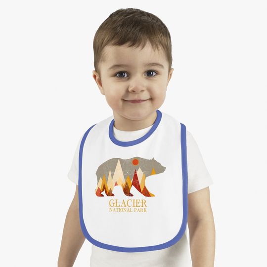 Glacier National Park Grizzly Bear Montana Baby Bib