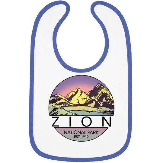 Retro Vintage Zion Baby Bib National Parks Bib Baby Bib