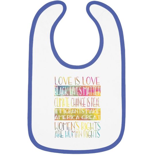Love Is Love Black Lives Matter Equality Feminist Baby Bib